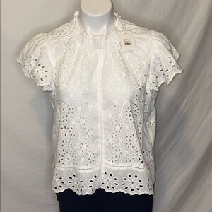 Jennifer & Grace White Eyelet Blouse